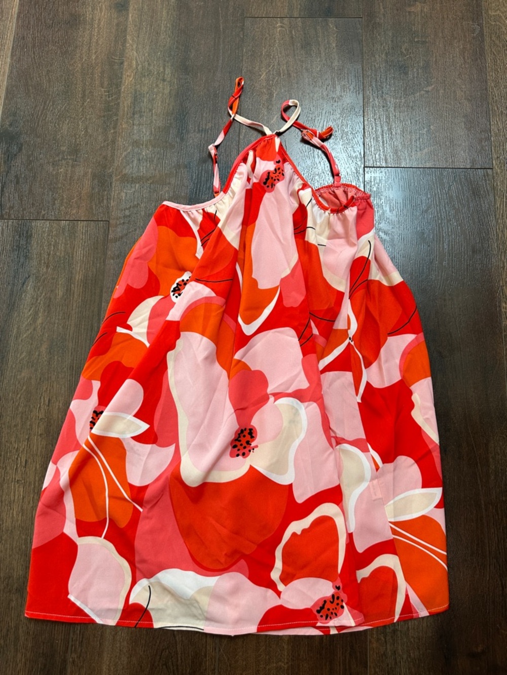 Amazon Red and Pink Floral Mini Dress